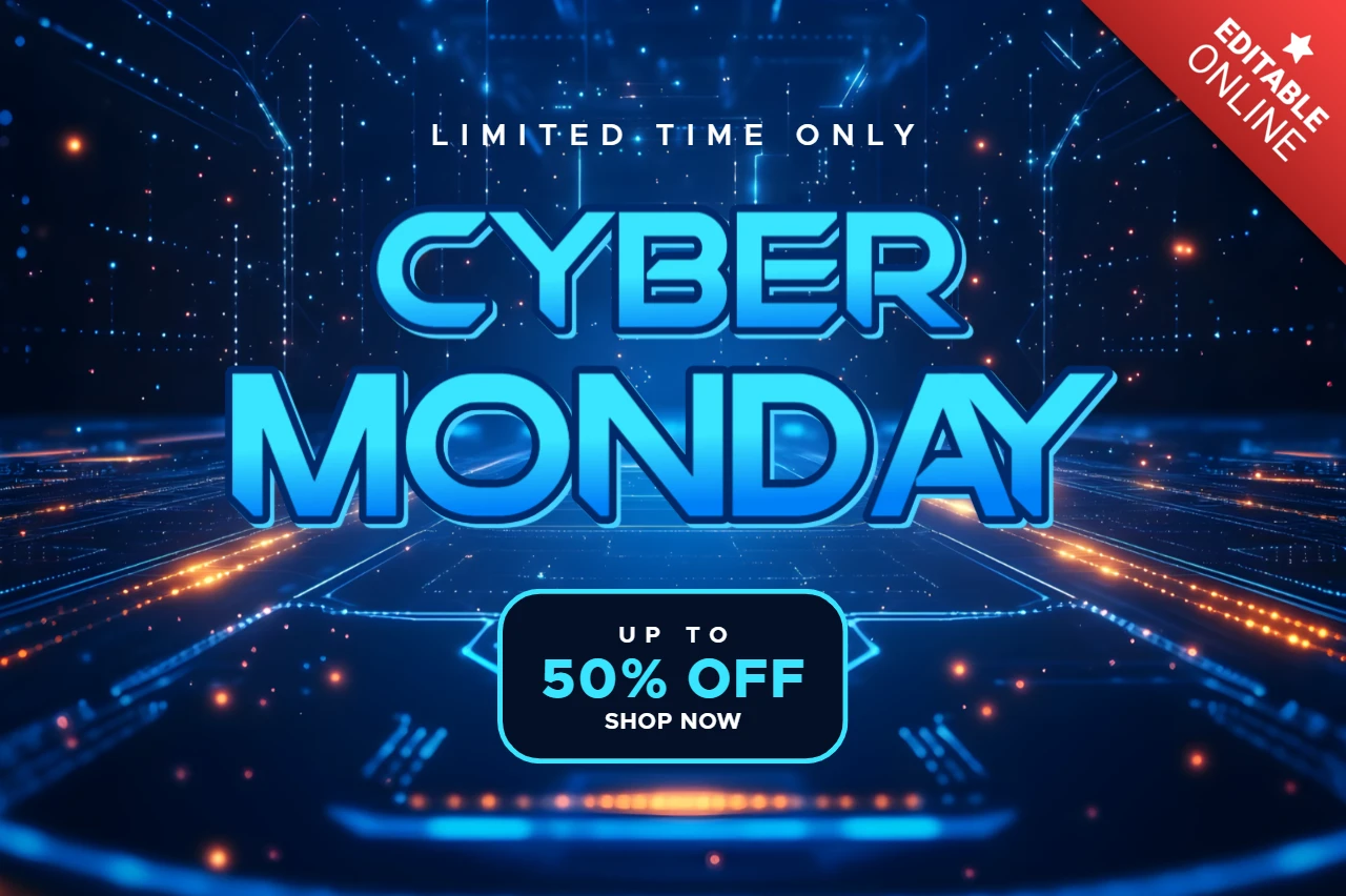 Cyber Monday Sale Design Template - Limited Time Offer