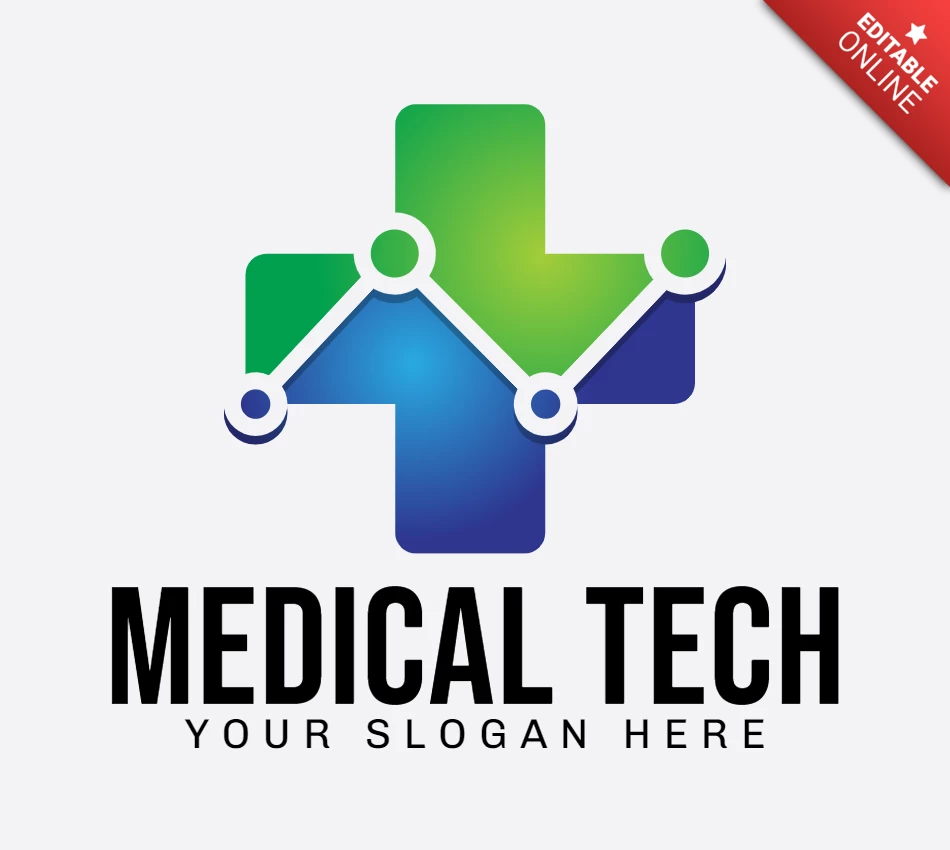 Modèle de conception de logo de technologie médicale