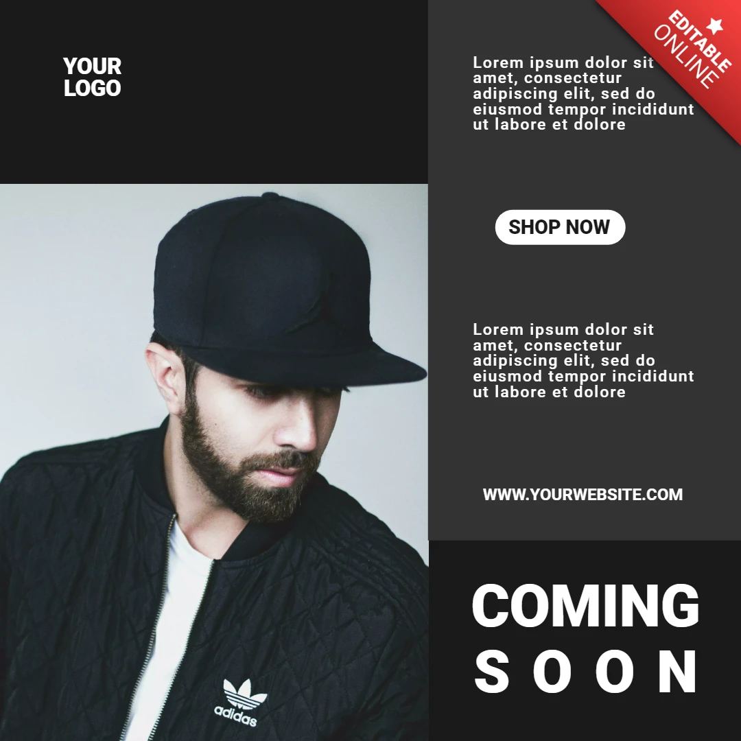 Em breve, modelo de design de postagem de moda streetwear no Instagram