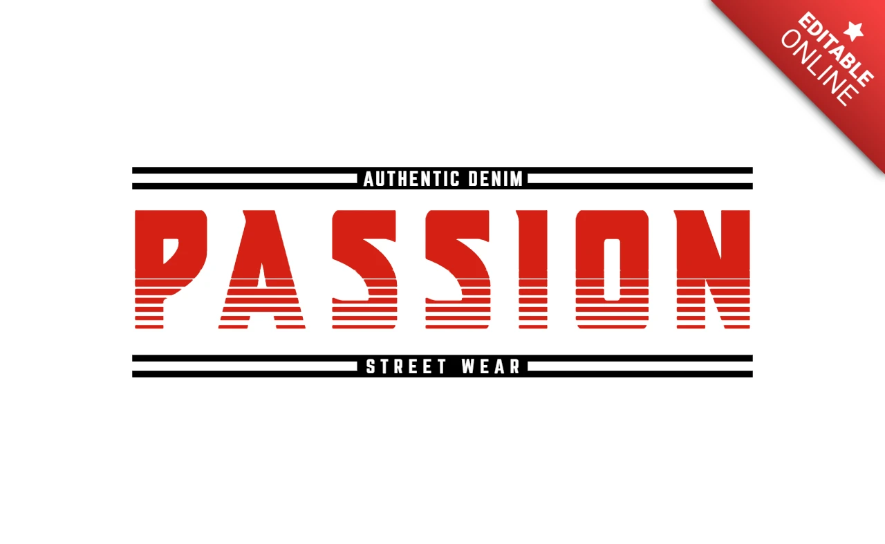 Modello di design per maglietta con tipografia "Denim Passion"