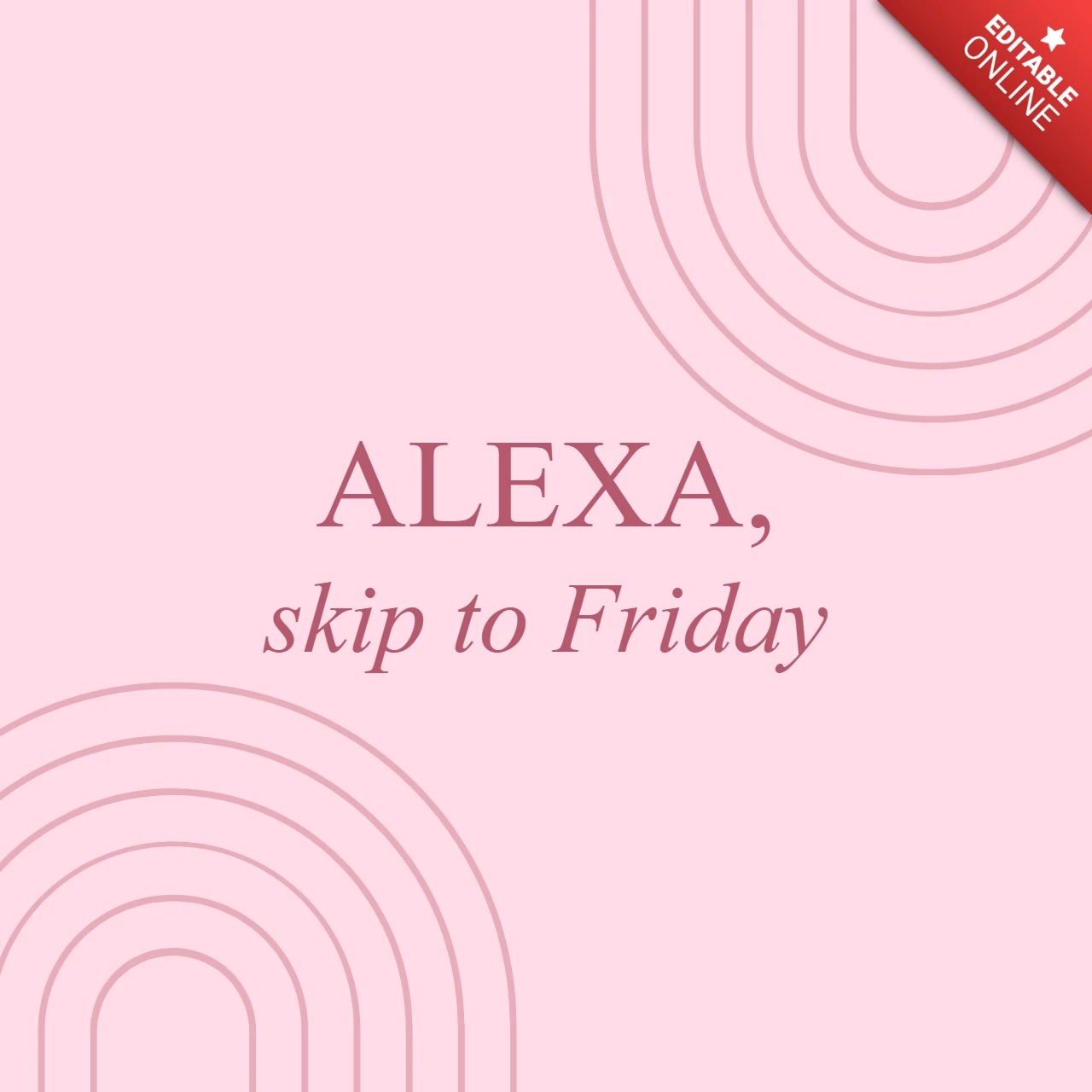 Alexa skip to friday grappig instagram post ontwerpsjabloon
