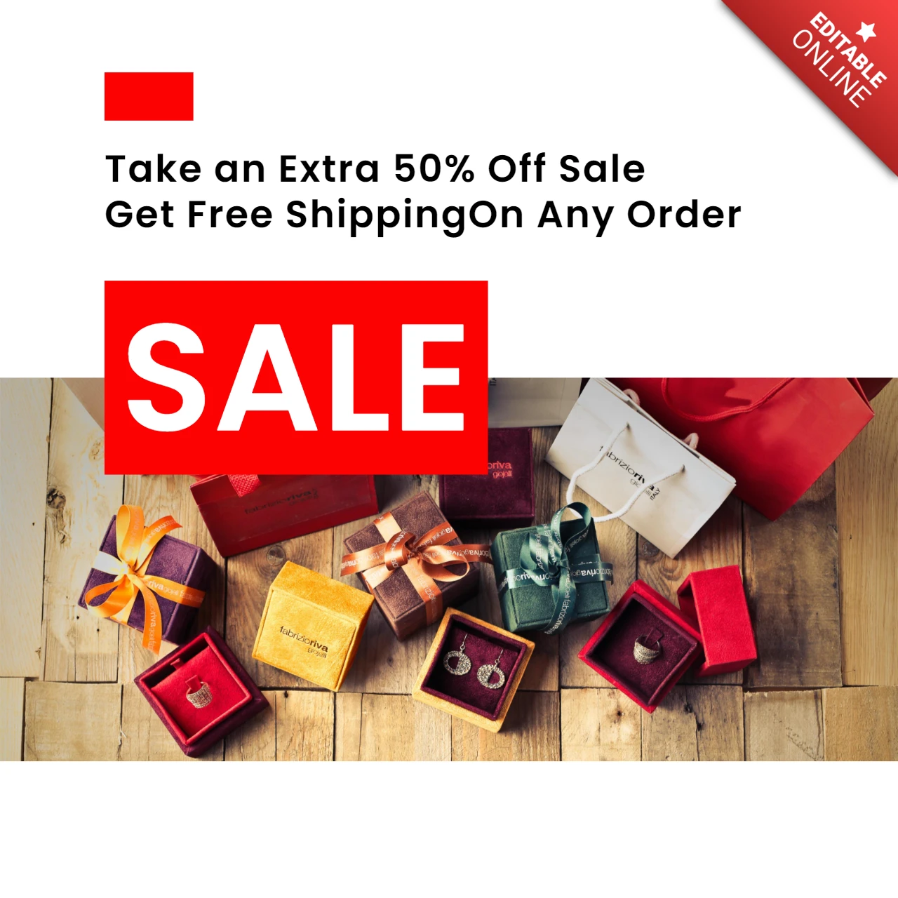 Gift Sale Instagram Social Media Post Template
