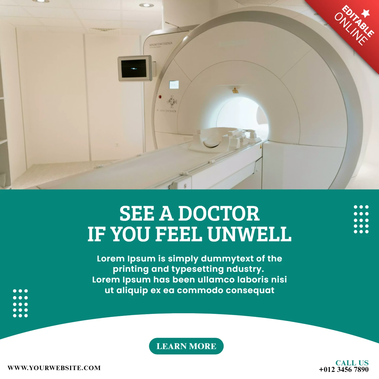 Simple Green Medical Social Media Post Design Template