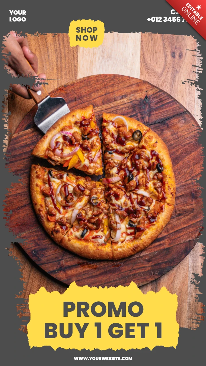 Moderne texturierte Werbung Restaurant Anzeige Social Media Story Design Vorlage