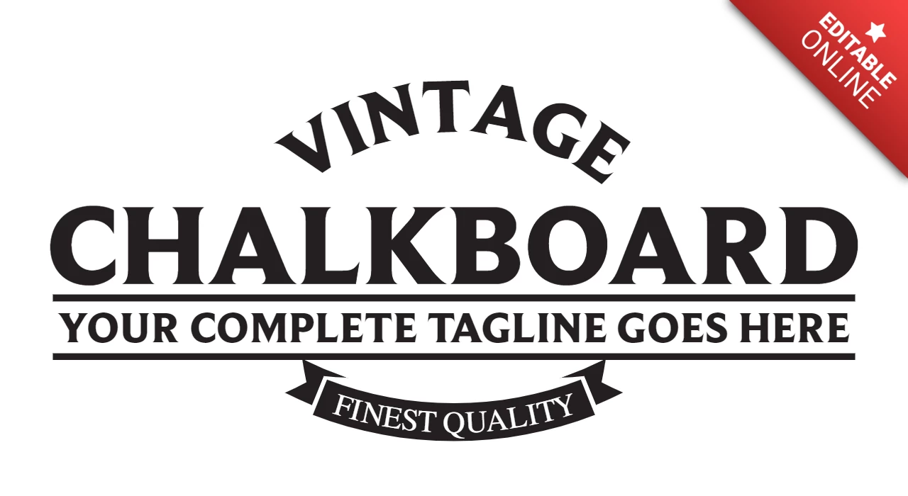 Vintage Kreidetafel Logo Design Vorlage