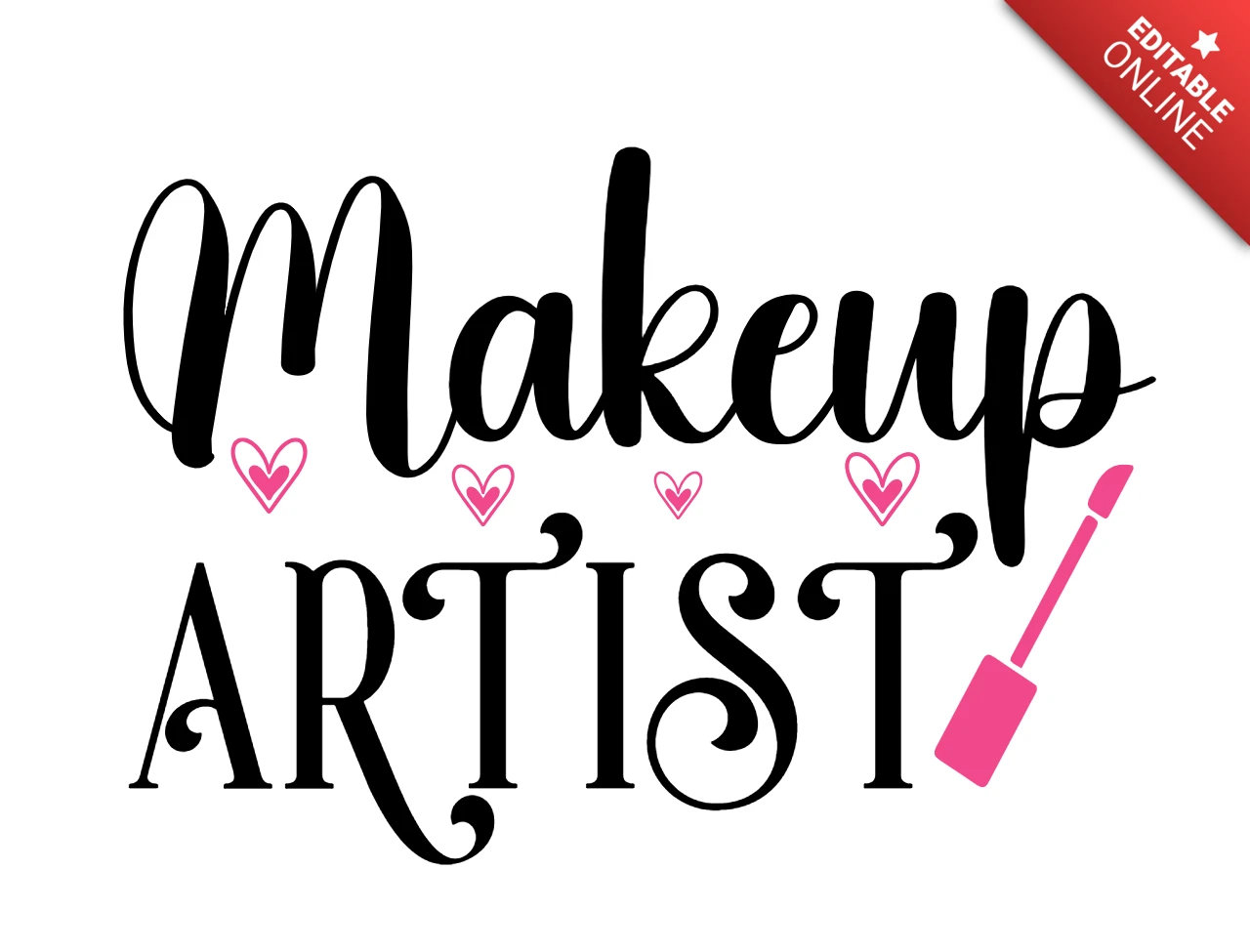 Makeup Artist T-Shirt Design Template