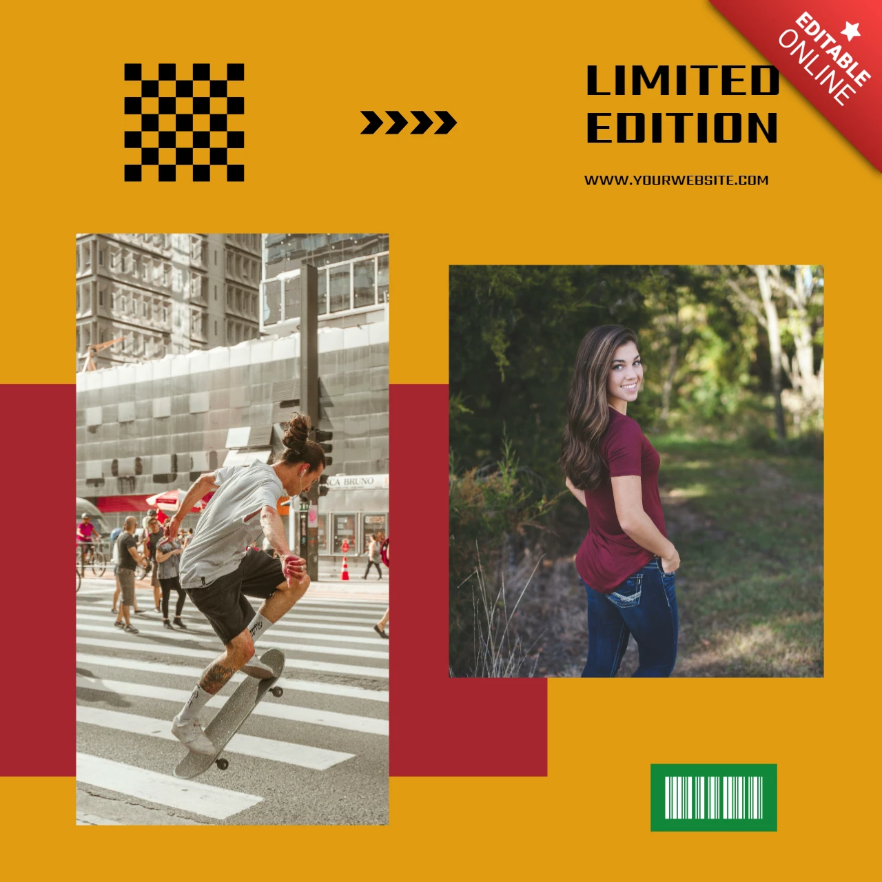 Modern Street Fashion Limited Edition Social Media Post Design Template