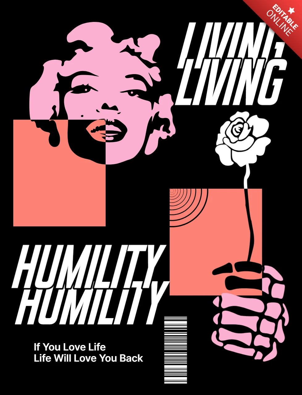 Bold Graphic Design Template with Inspirational Quotes for Apparel
