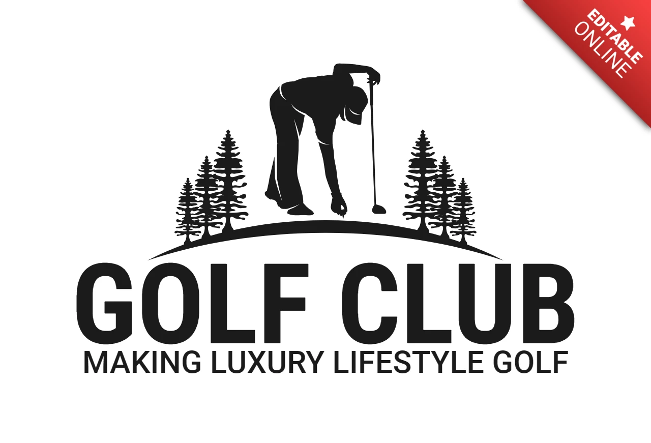 Modello di progettazione del logo sportivo del torneo di golf club