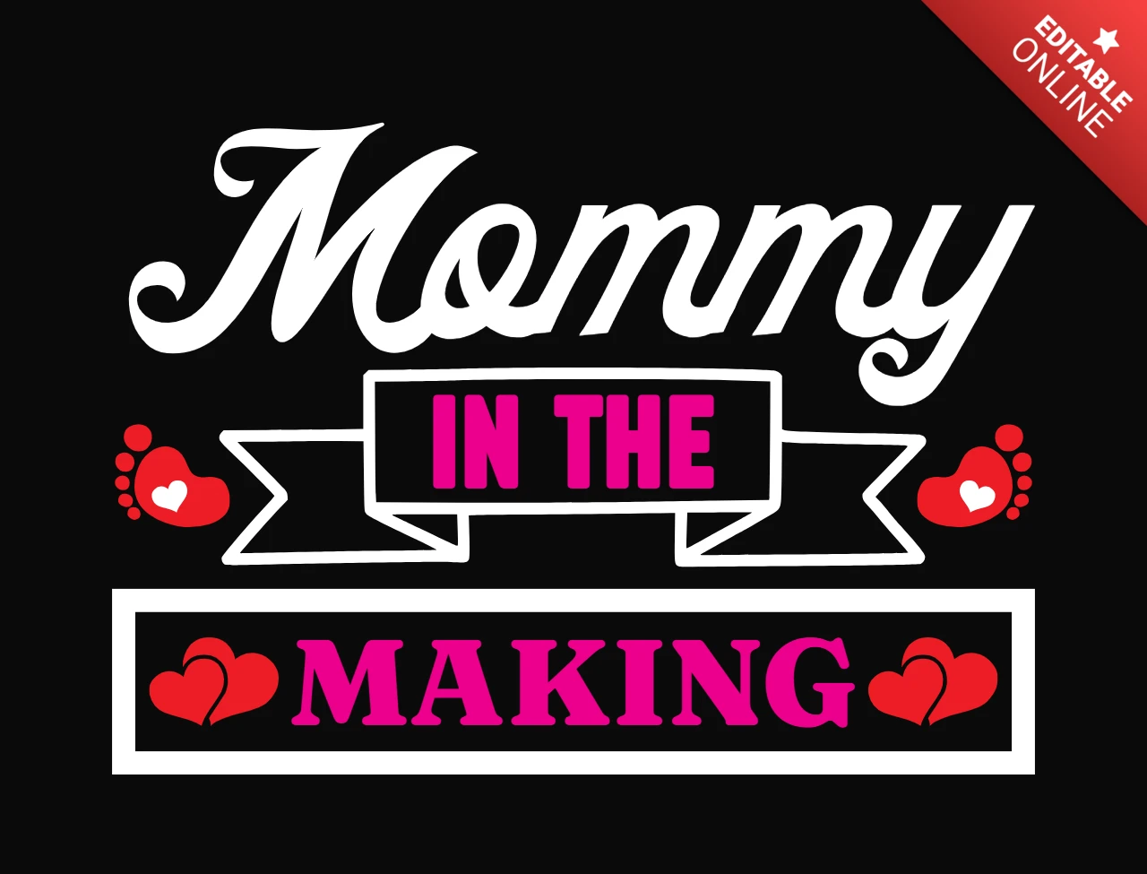 Modelo de design de camiseta "Mommy in the making