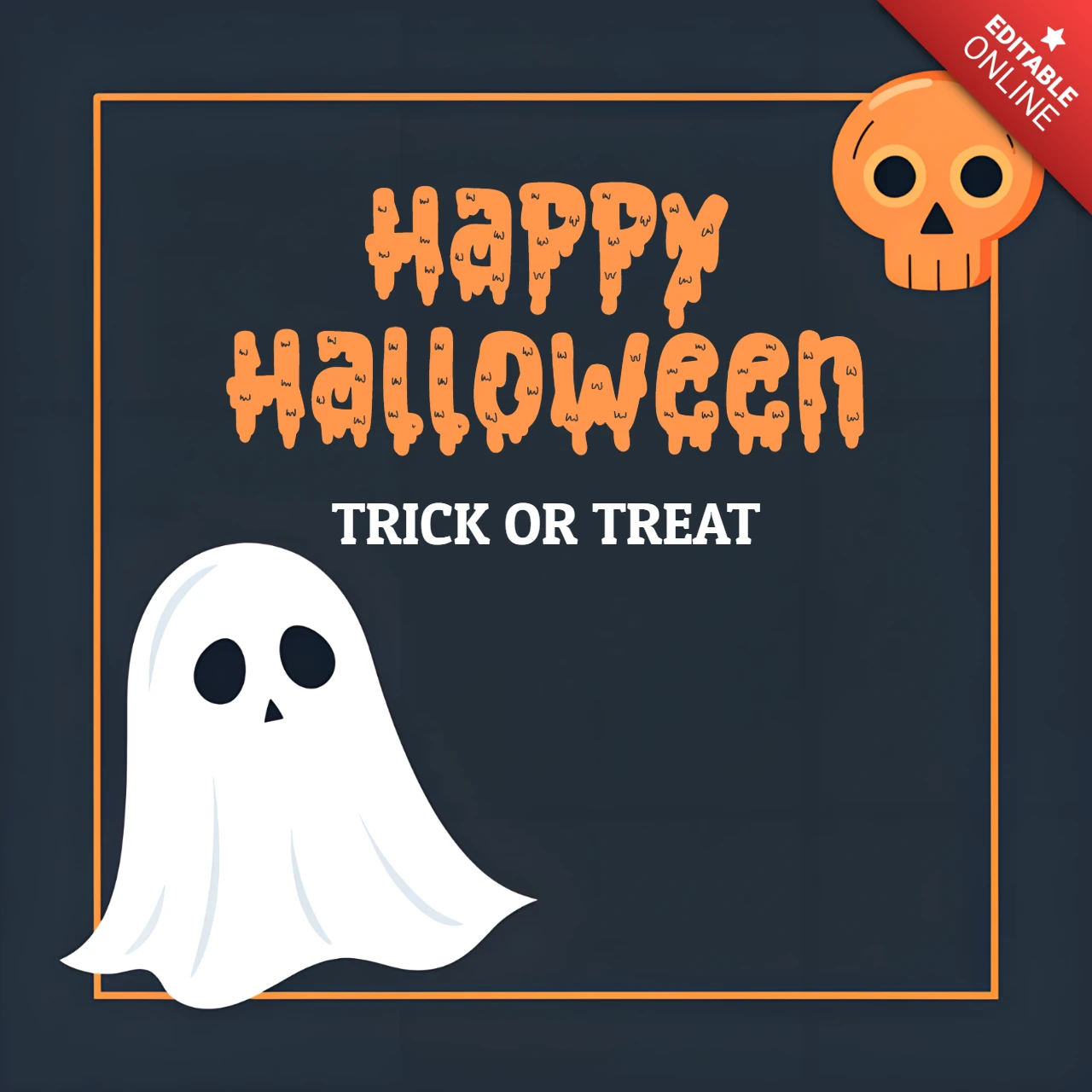 Modelo de design de fantasma de Halloween para convites de festa assustadora