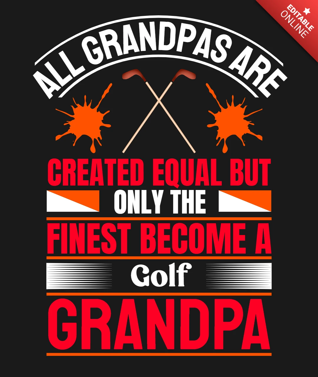Nur das Beste wird ein Golf-Opa T-Shirt Designvorlage