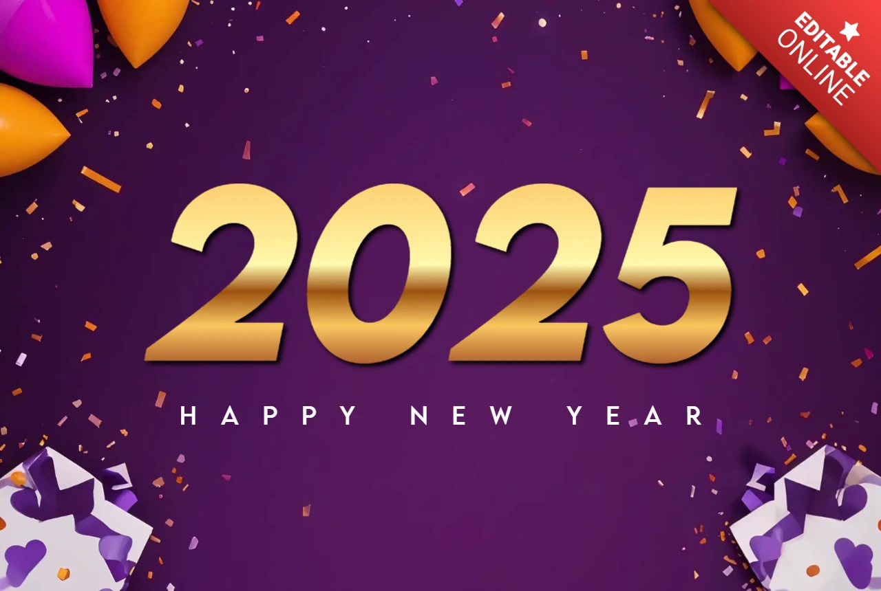 Frohes neues jahr party einladung design vorlage