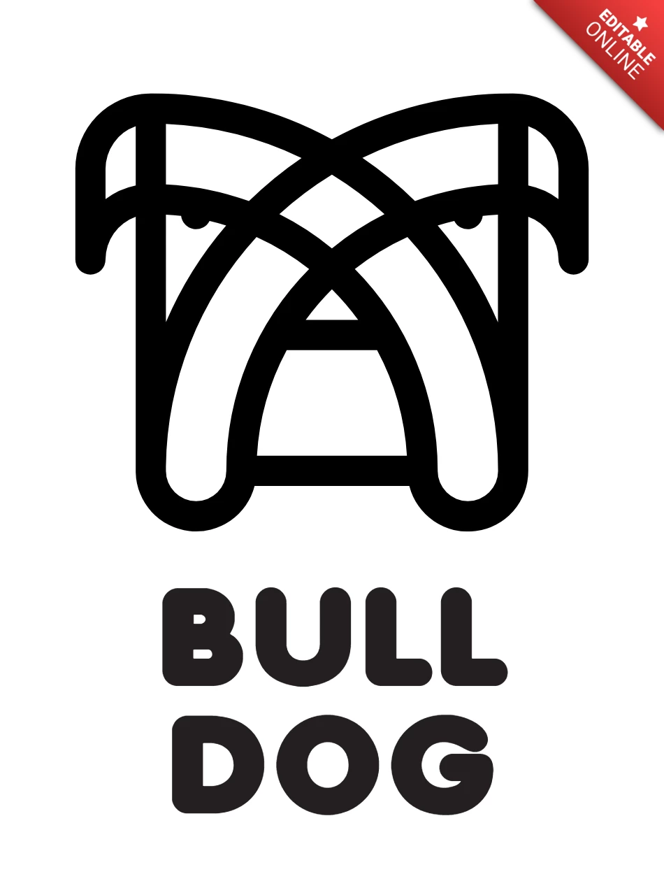 Modèle de logo pour chien noir