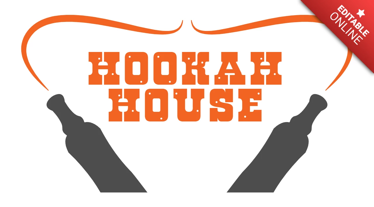 Hookah House Logo Template Design