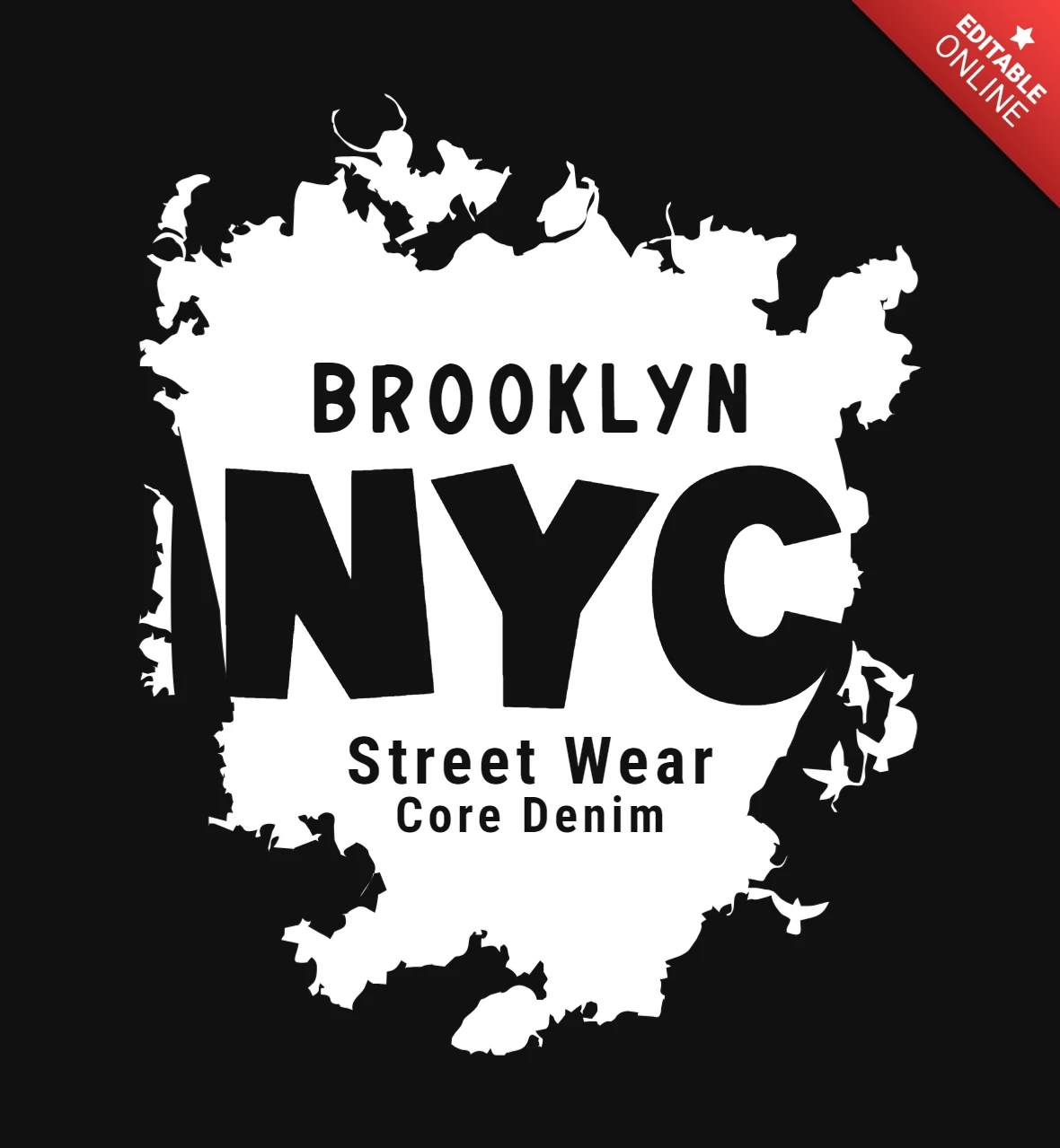 Modèle de t-shirt Brooklyn nyc street wear