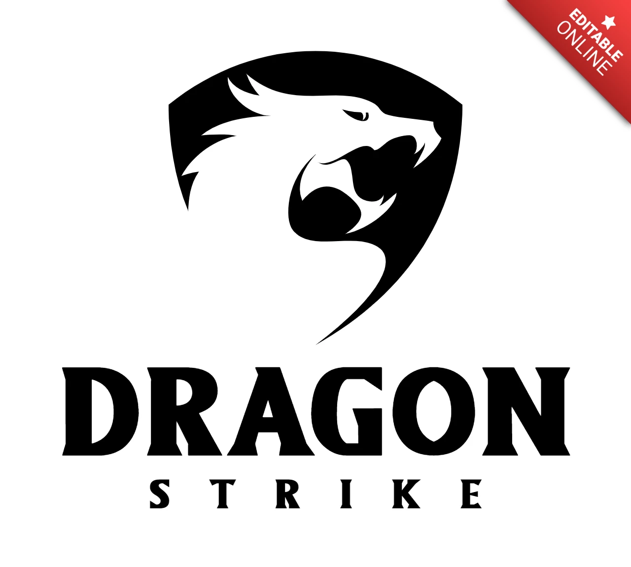 Dragon Strike Logo Design Template