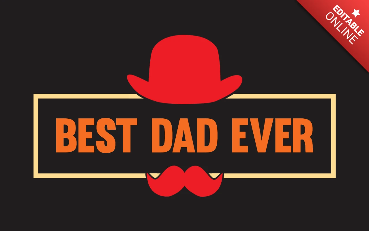 Beste mannelijke vader ooit t-shirt ontwerpsjabloon
