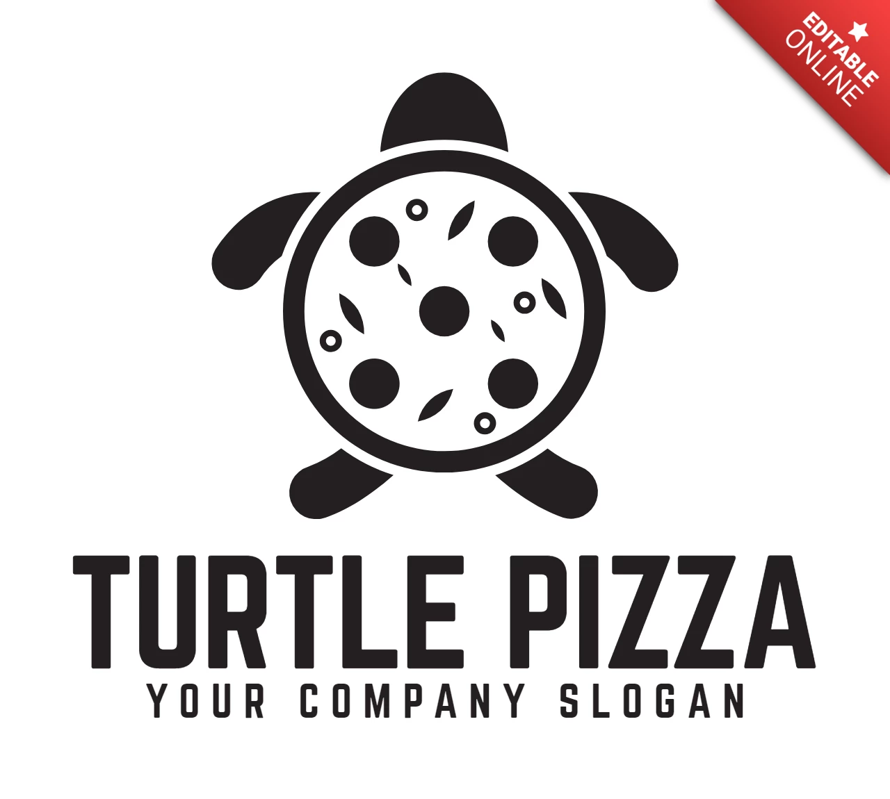 Szablon projektu logo pizzy żółwia