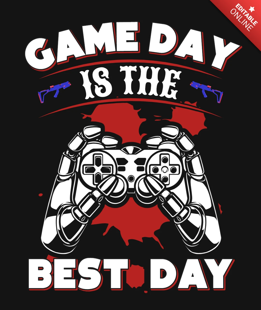 Le jour du jeu est le meilleur jour mains robotiques contrôleur de jeu vidéo modèle de t-shirt