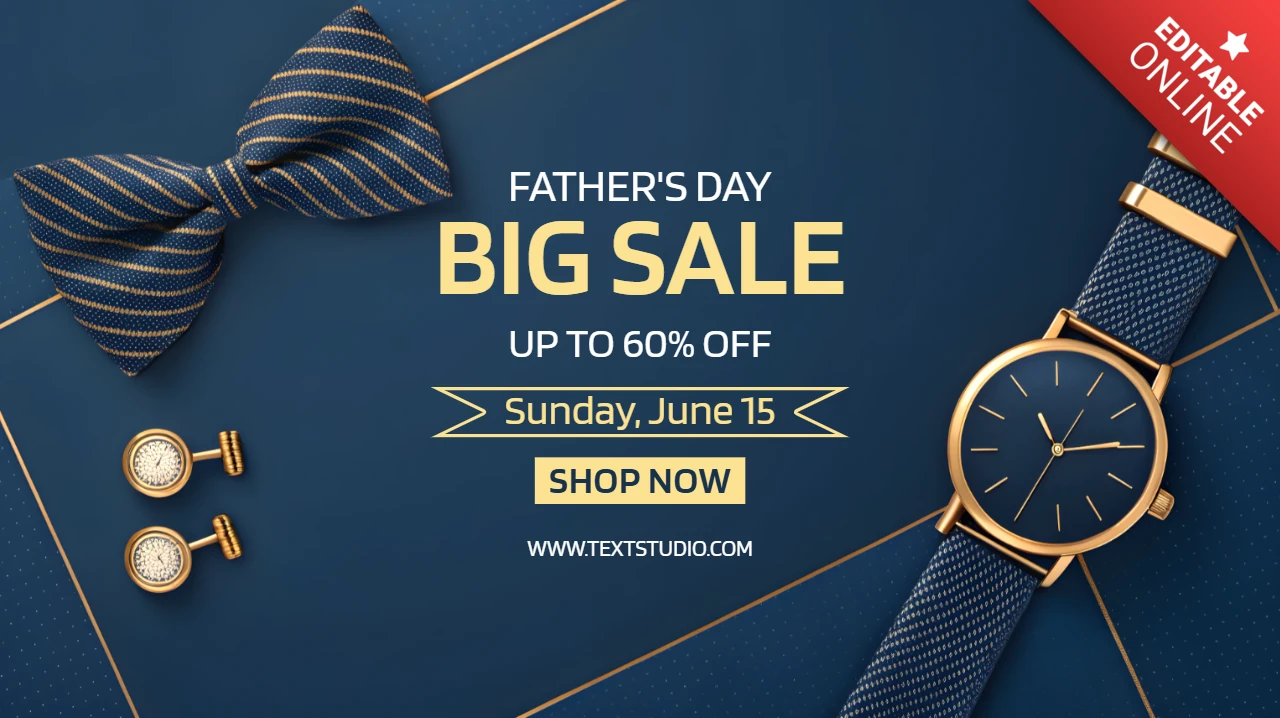Father's Day Sale Template Design - Elegant Masculine Banner