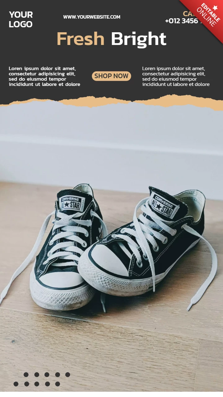 Modello di design per la storia dei social media della moda moderna
