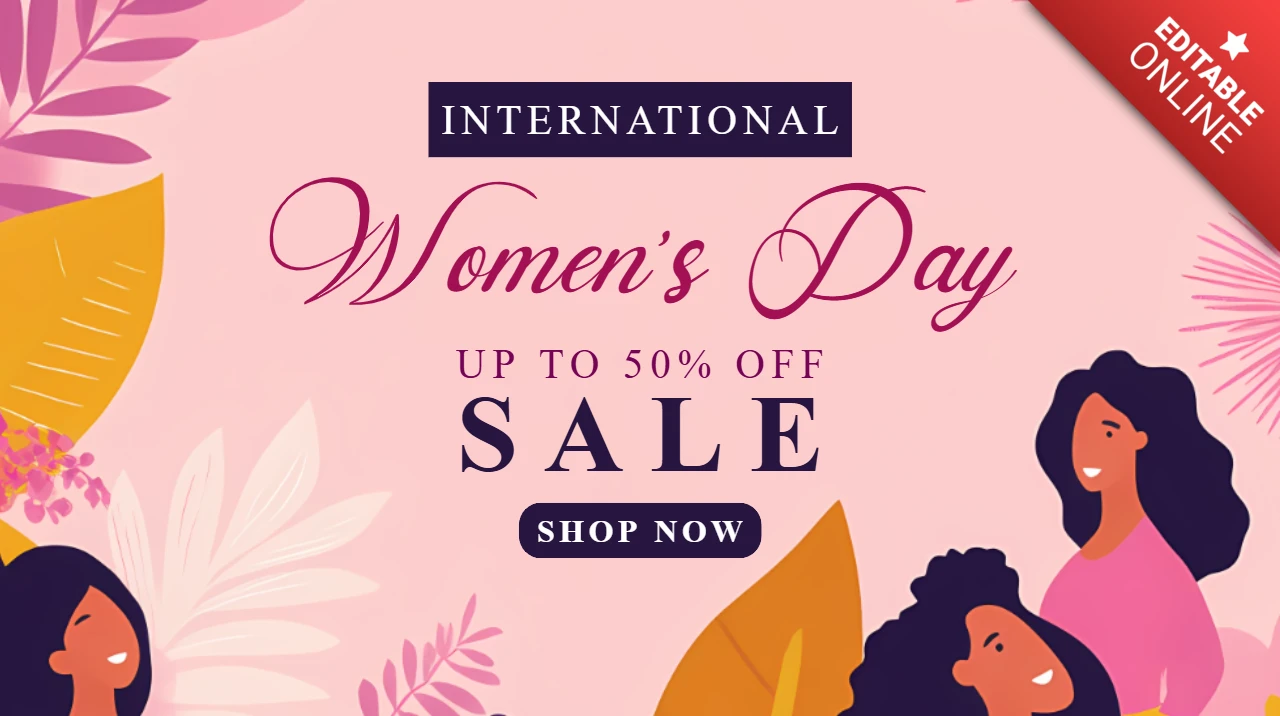 International Women's Day Sale Design - Up to 50% Off