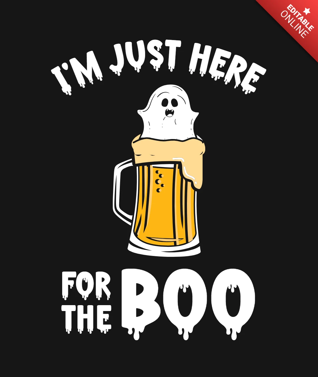 Ben sadece boo ghost ve bira tişört tasarımı için buradayım