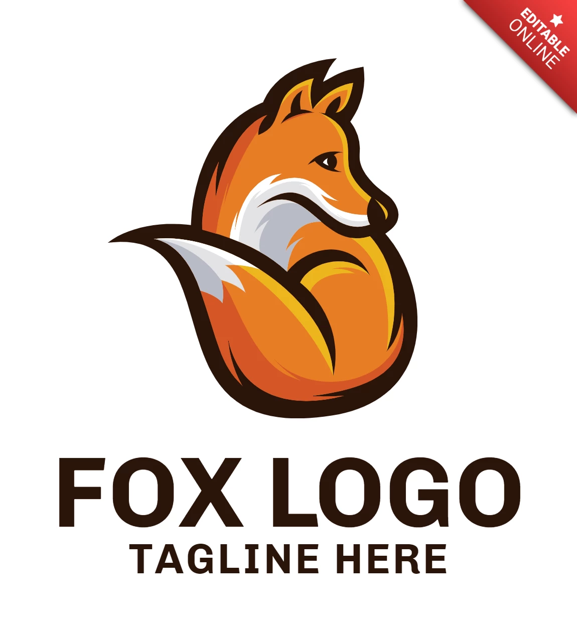 Plantilla de diseño de logotipo de zorro