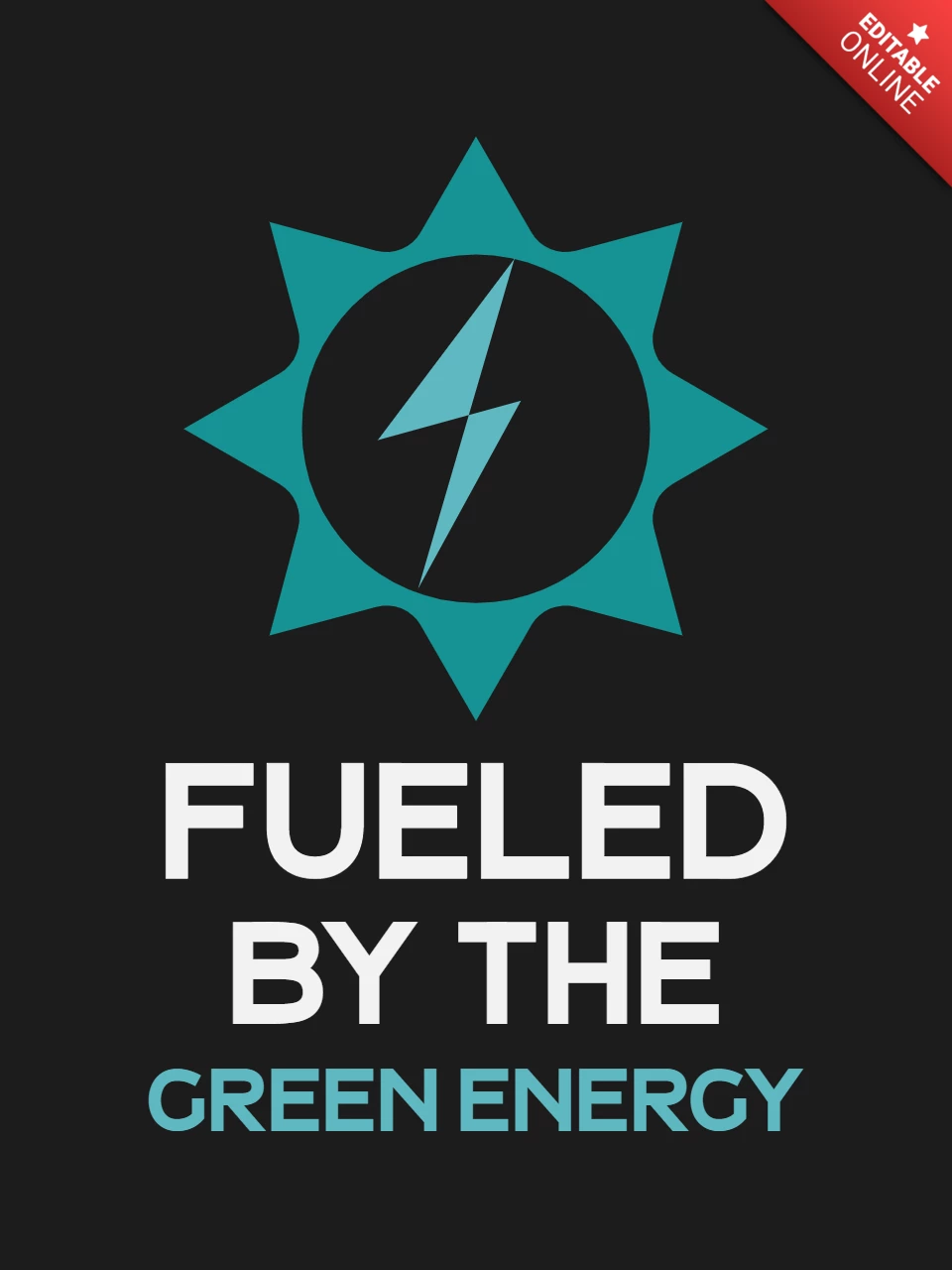 Ecology Fueled By The Green Energy T-shirt Template Design