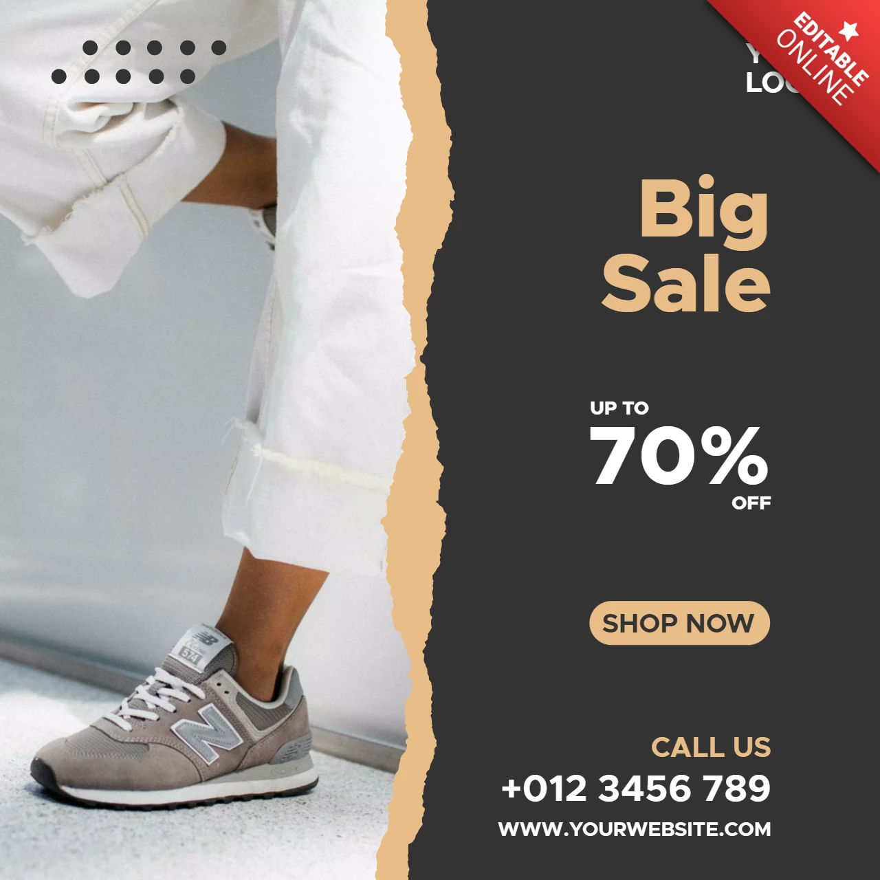 Sneakers Sale Instagram Post Design Template
