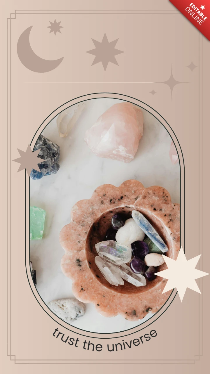Spiritual Crystal Healing Mobile Wallpaper Story Design