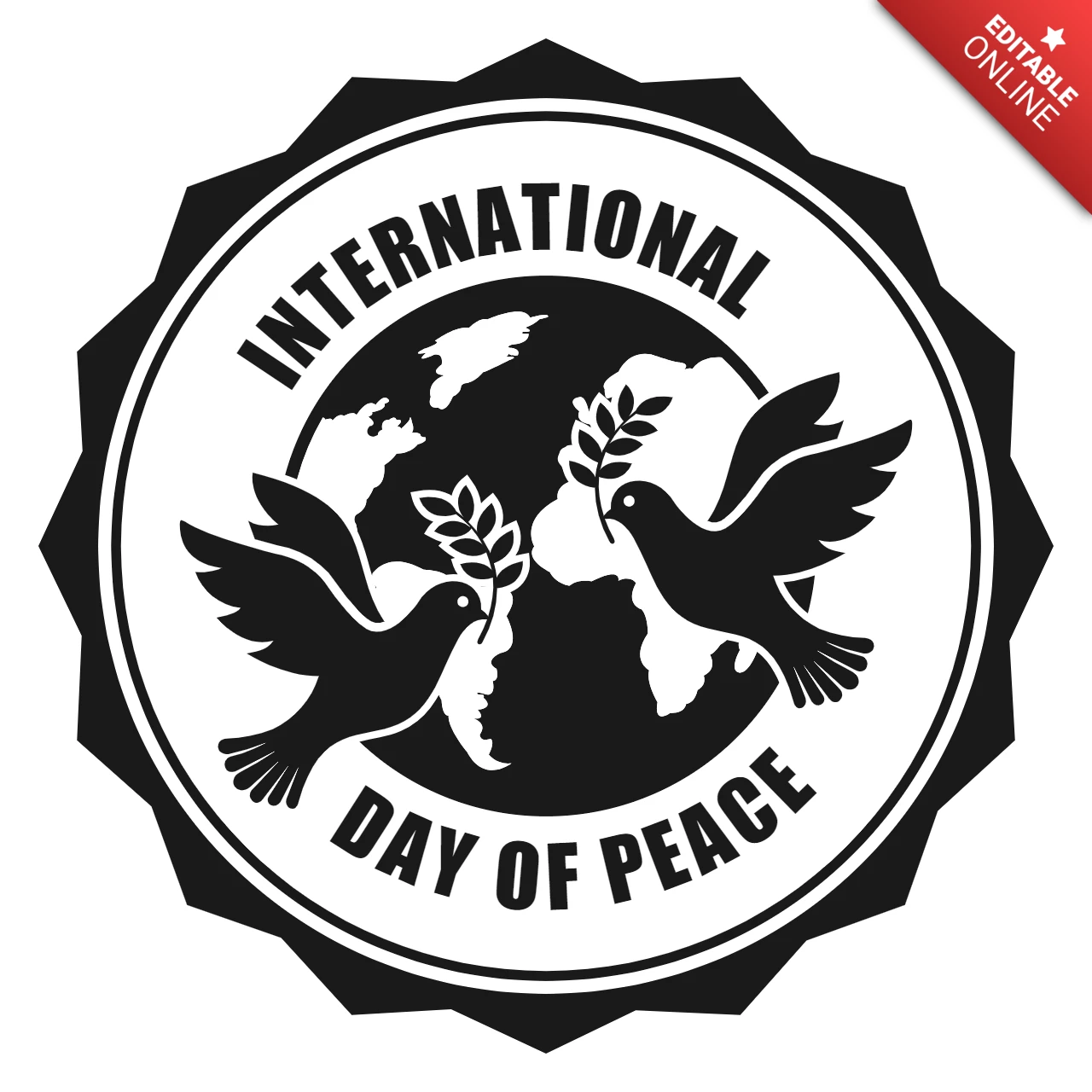 International Peace Day Logo Design Template