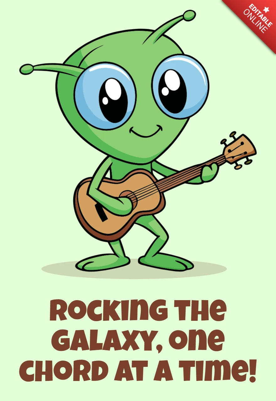 Lustige Alien-Musik-Designvorlage für Kinderveranstaltungen