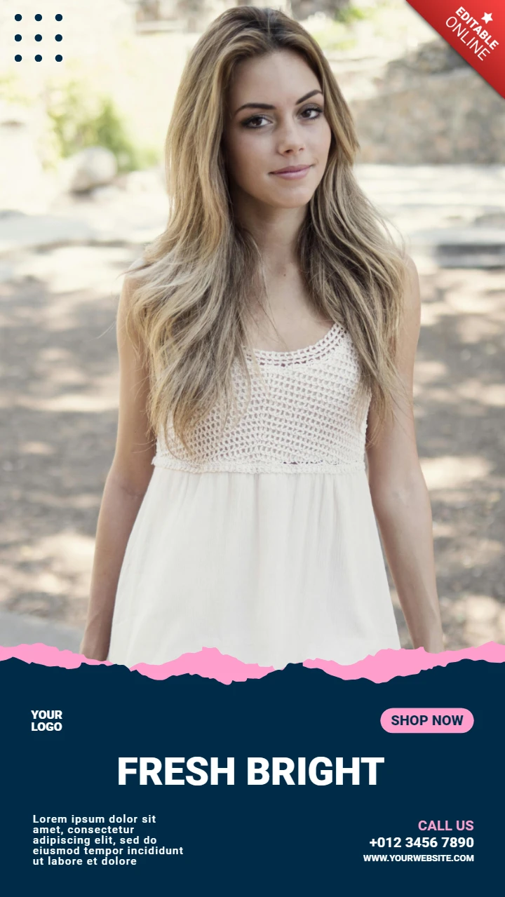 Woman Fashion Blog Instagram Story Post Design Template