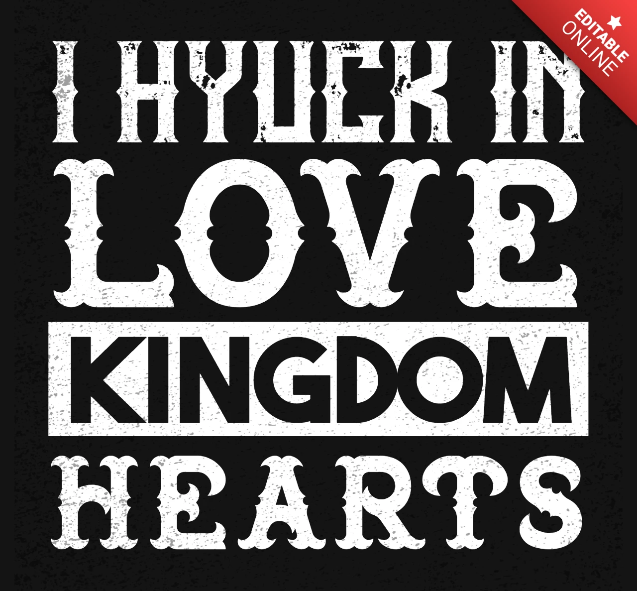 I hyuck in love kingdom hearts plantilla de diseño de camiseta