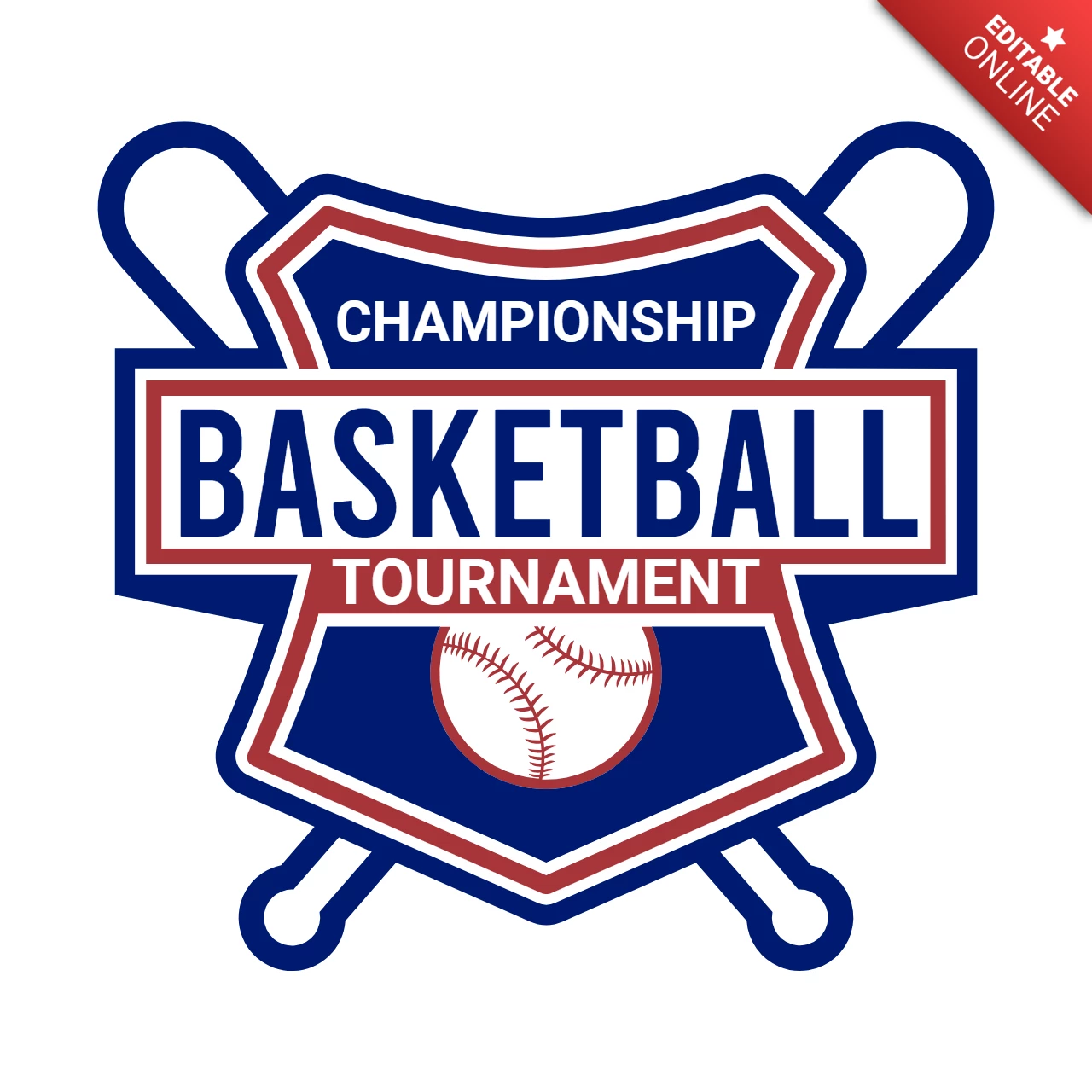 Ontwerpsjabloon basketbaltoernooi kampioenschap sportlogo