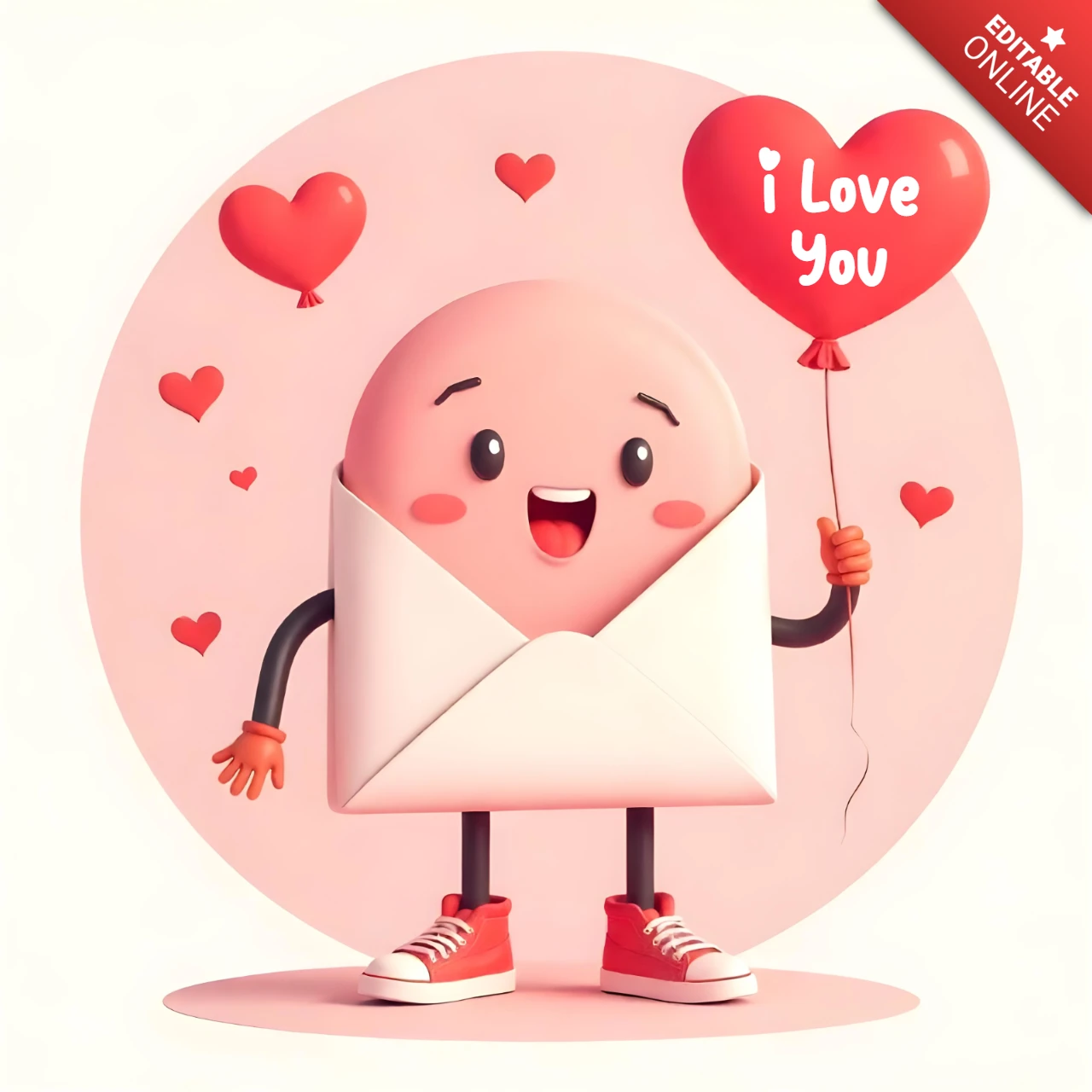 Valentine's Day Love Letter Design Template for Sweet Messages