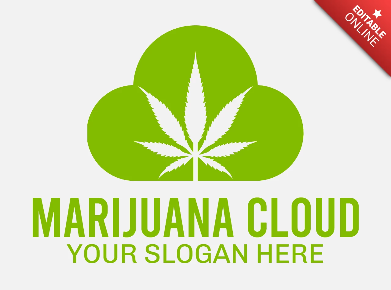 Marijuana Cloud Logo Design Template