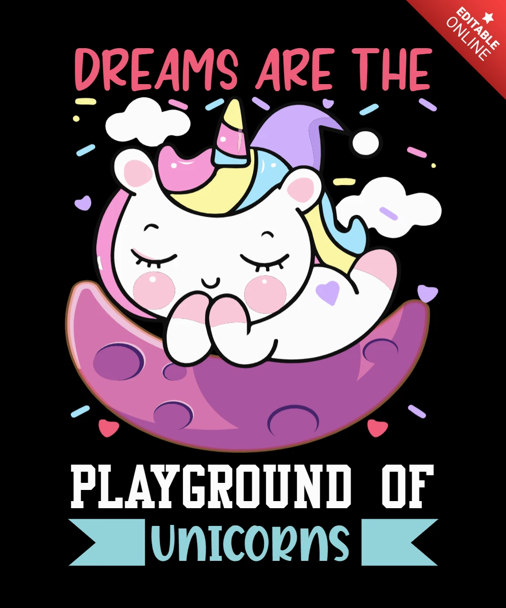 Einhorn traum t-shirt design vorlage