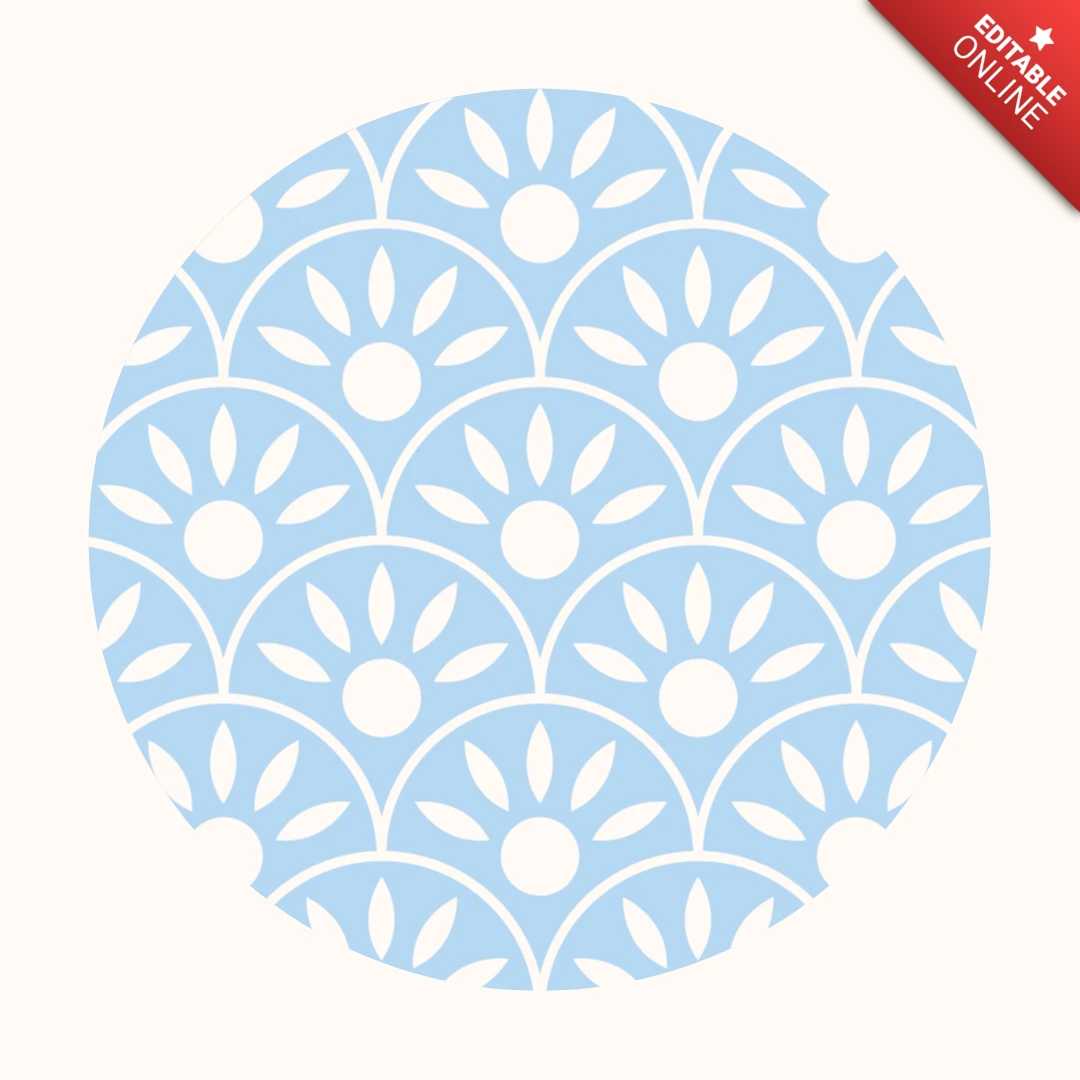 Blue Geometric Pattern Instagram Story Highlight Cover Design Template