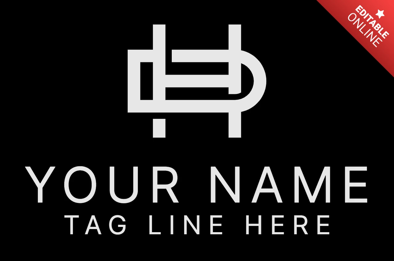 H & D Initials Letters Logo Design Template