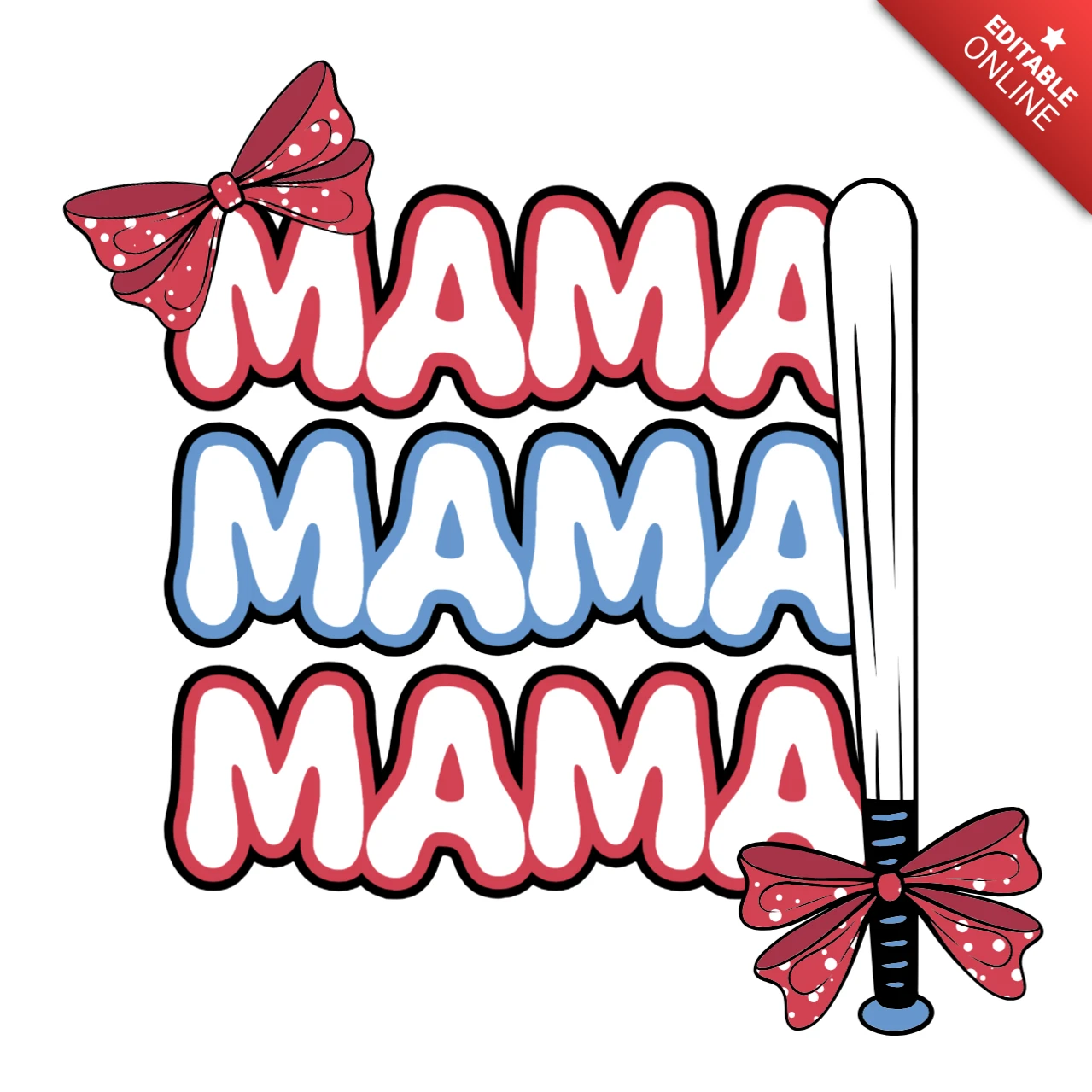 Design de camiseta Baseball mama ousada, orgulhosa e apaixonada pelo jogo.