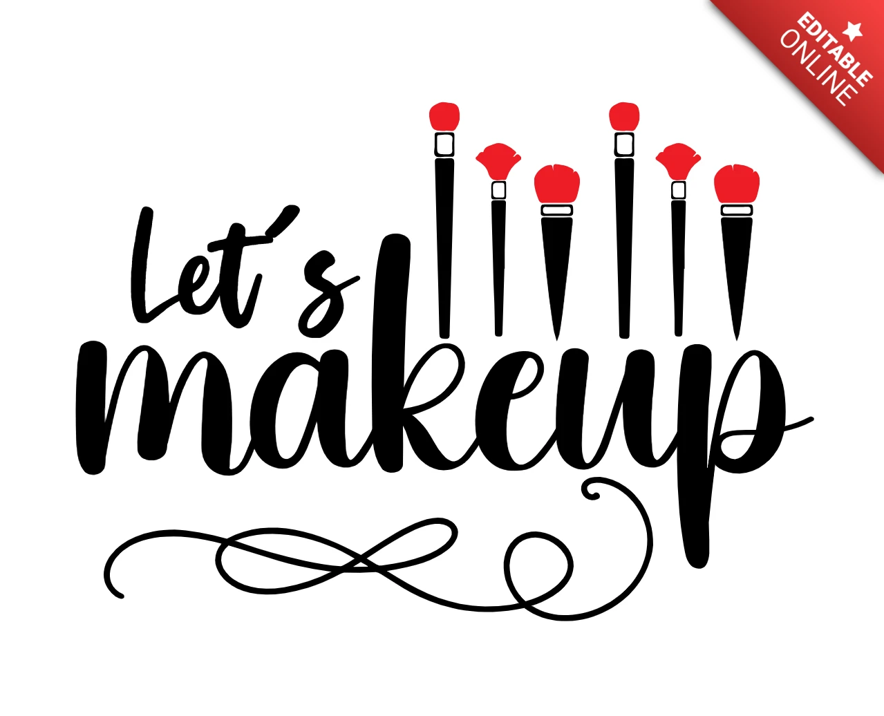 Lets Makeup T-Shirt Design Template