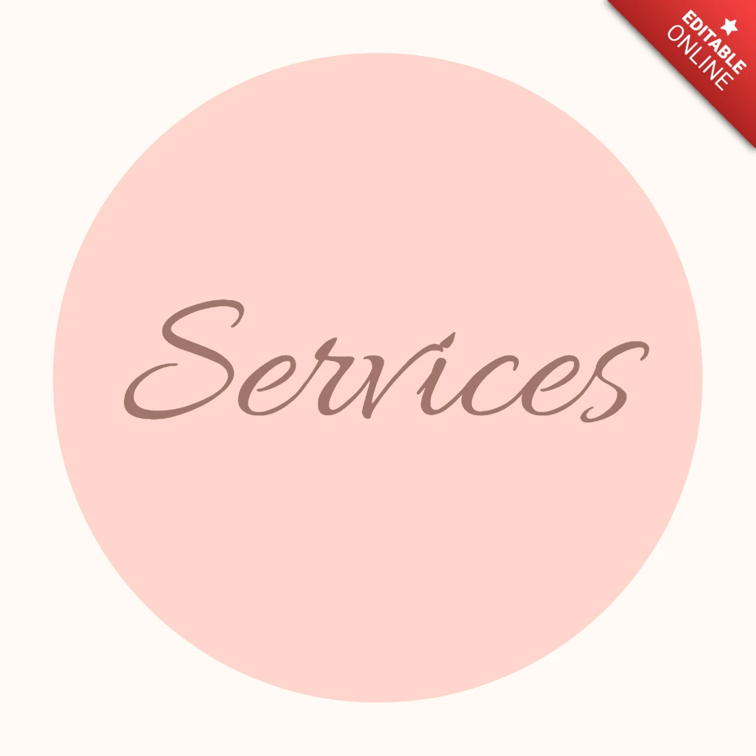 Services minimalist instagram story highlight cover cover design template