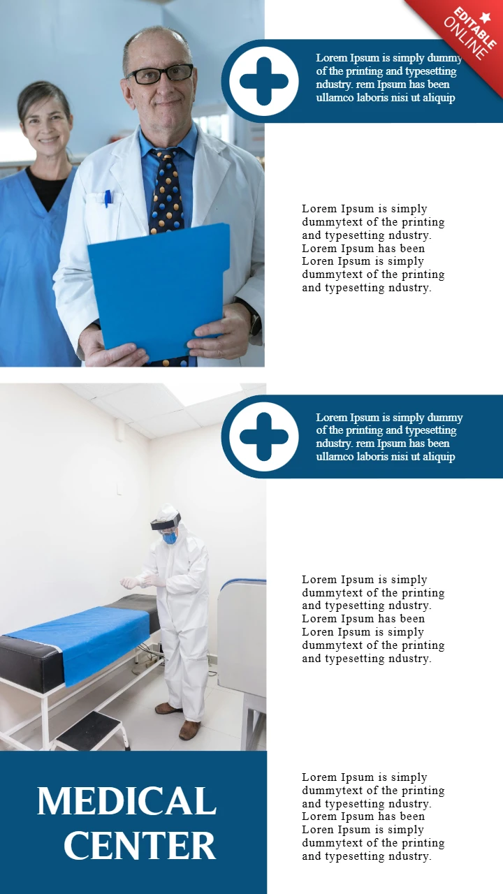 Modelo de design de história do Instagram para publicidade de assistência médica