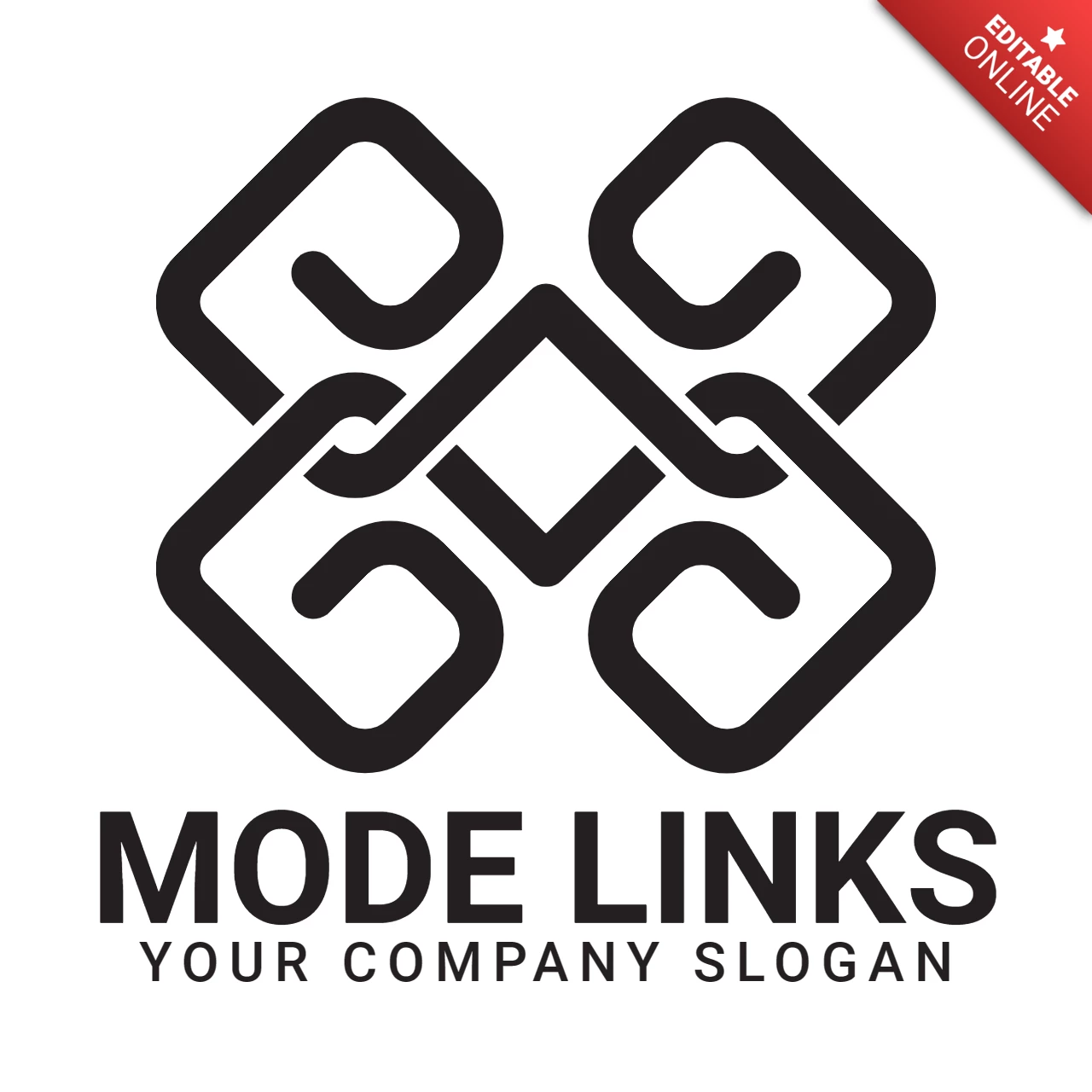 Mode-Links-Logo-Design-Vorlage