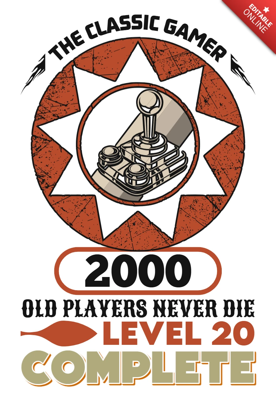 Retro Gamer Arcade Style Design for Funn 20th Birthday