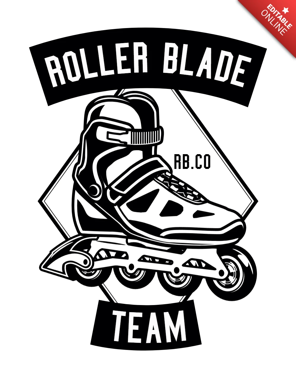 Modèle de conception de t-shirt d'équipe de roller