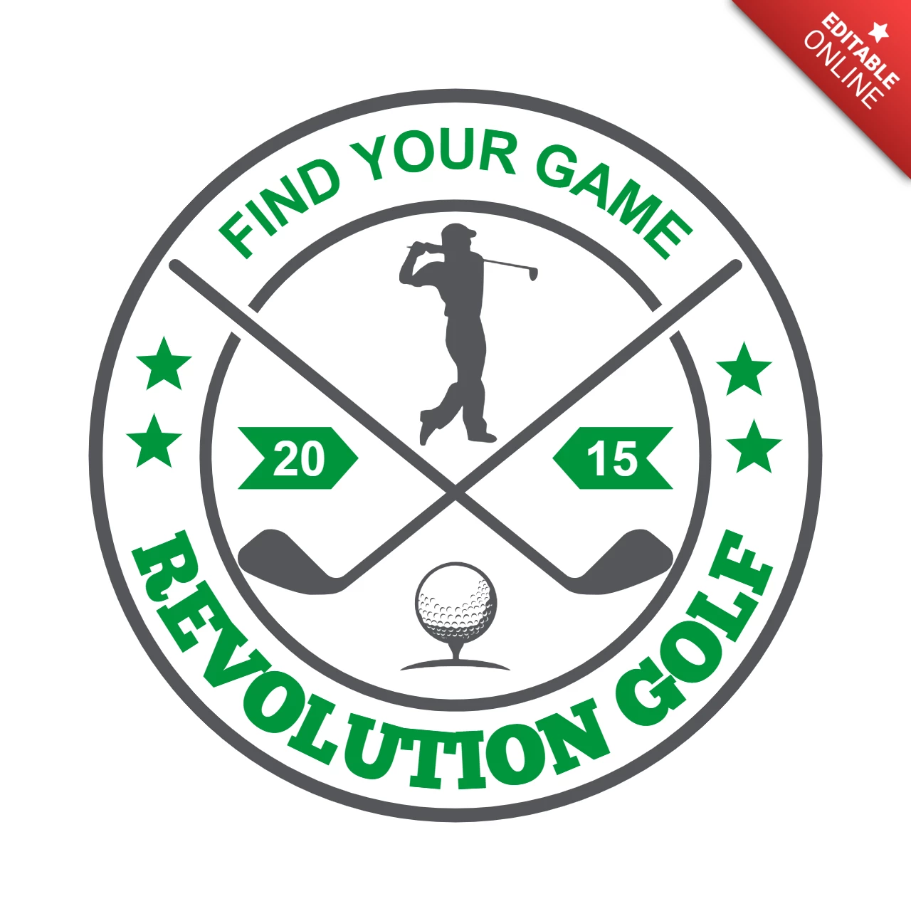 Plantilla de diseño de logotipo de deportes de club de golf